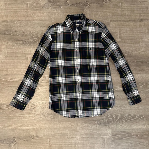 Ralph Lauren Men's Large Oxford Cotton Plaid Button Down Long Sleeve Shirt - Picture 6 of 15